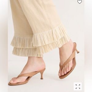 J Crew Violetta made-in-Italy thong sandals in leather